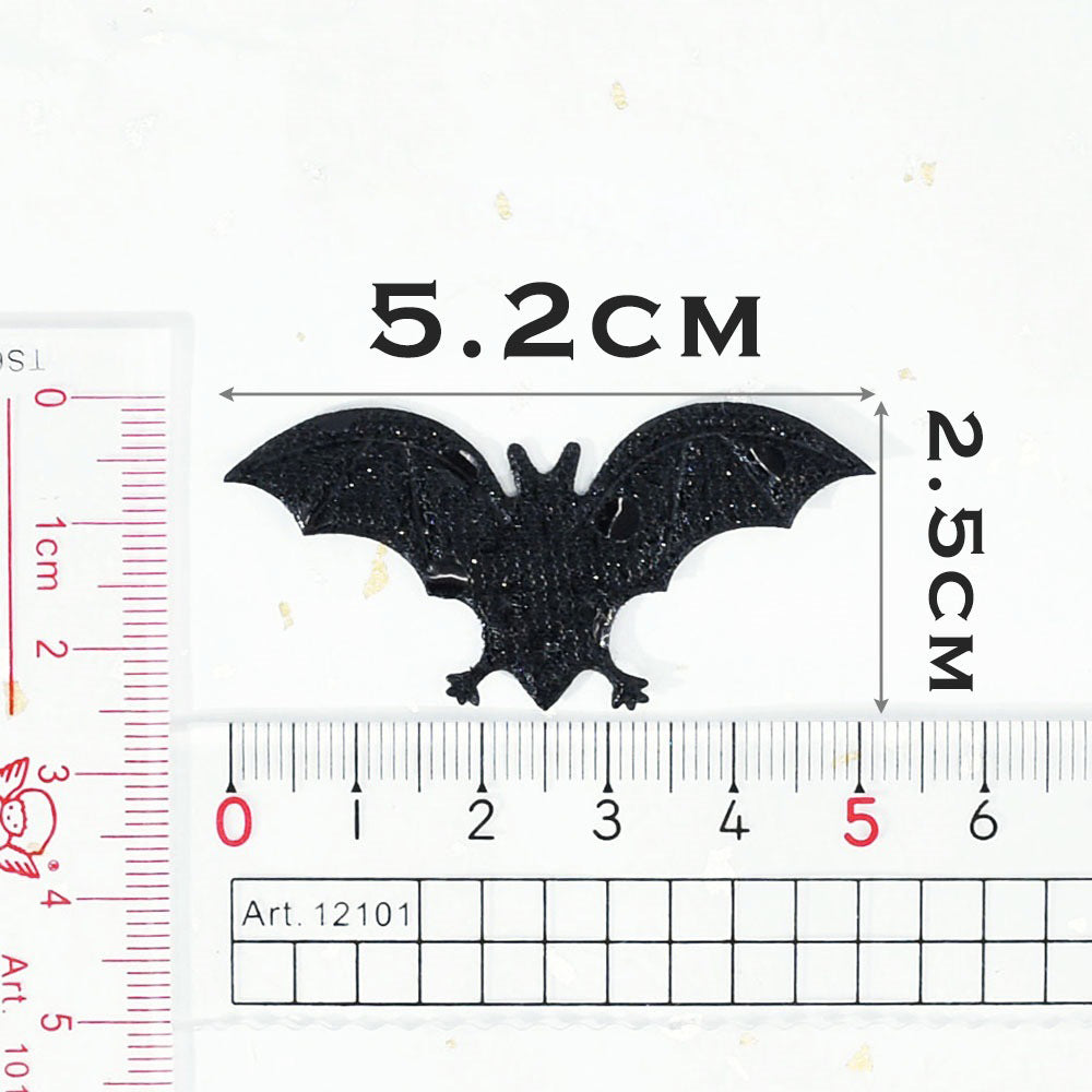 Wholesale 500pcs Padded Bat 2" Halloween Embellishment - Black