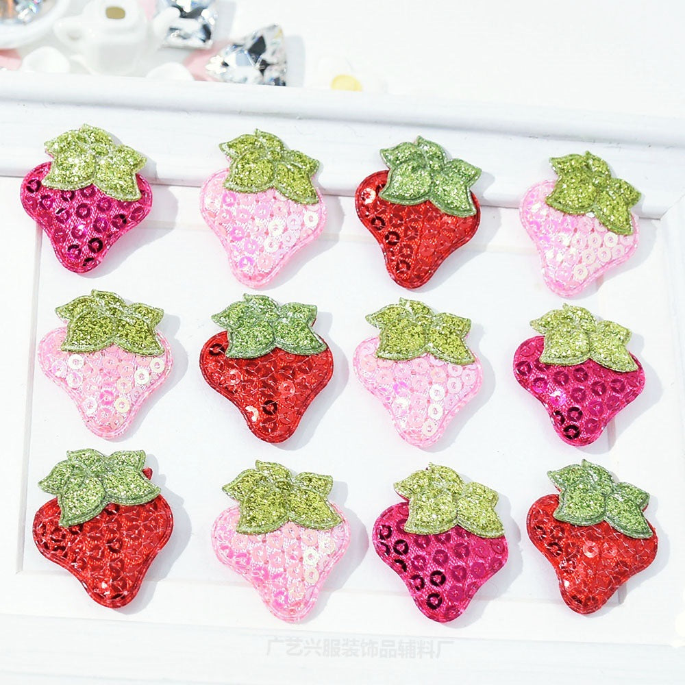Wholesale 500pcs Padded Sequin Strawberry 1" Embellishment - U PICK