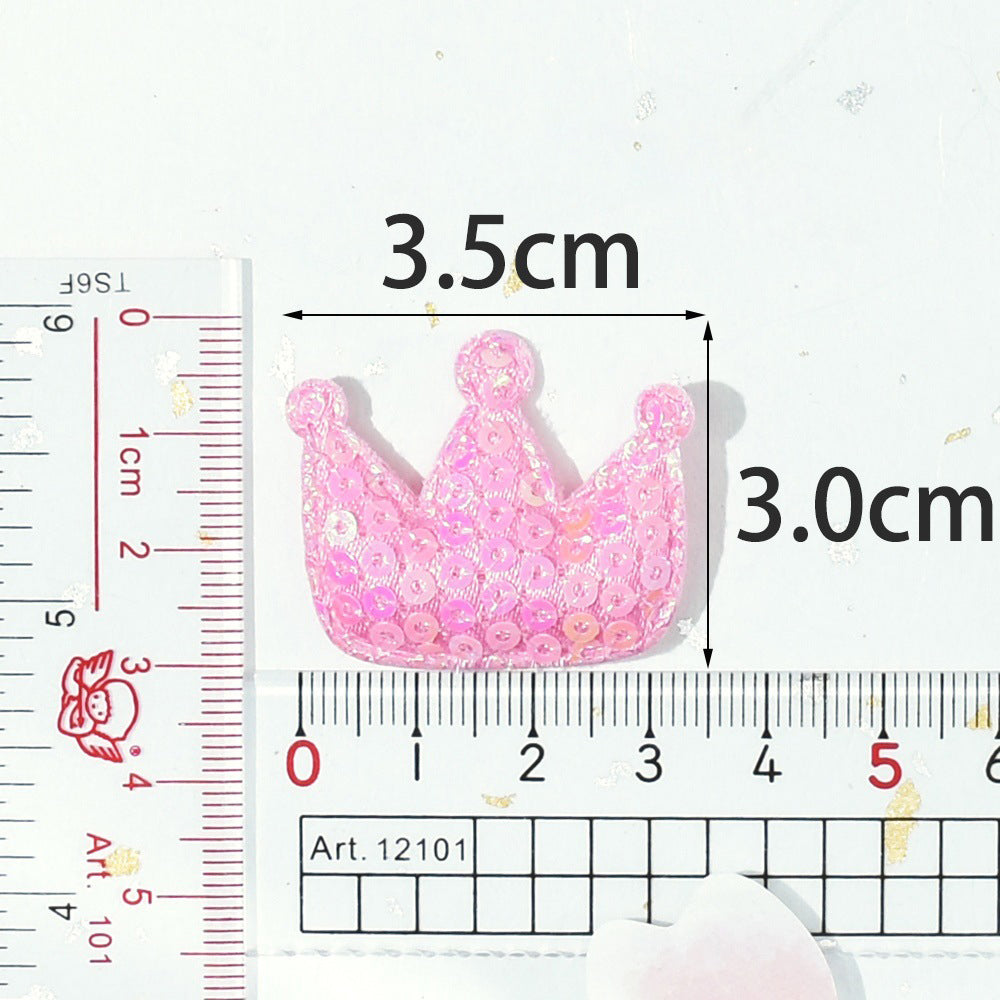 Wholesale 500pcs Padded Sequin Crown 1 3/8" Embellishment - U PICK