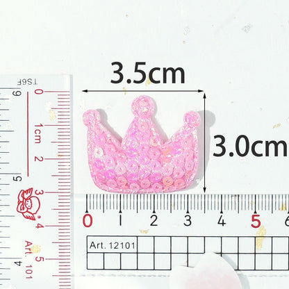 Wholesale 500pcs Padded Sequin Crown 1 3/8" Embellishment - U PICK