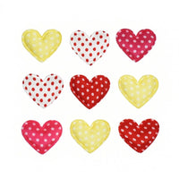 Wholesale 500pcs Padded Satin Heart 1" Dots Embellishment - U PICK