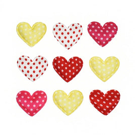 Wholesale 500pcs Padded Satin Heart 1" Dots Embellishment - U PICK