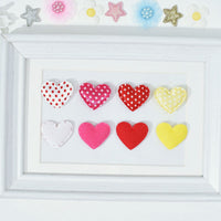 Wholesale 500pcs Padded Satin Heart 1" Dots Embellishment - U PICK