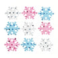 Wholesale 300pcs Padded Snowflake 1.5" Embellishment - 3 Colors