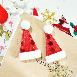 Wholesale 500pcs Padded Cute Christmas Hat 1.25" Embellishment - Red