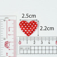 Wholesale 500pcs Padded Satin Heart 1" Dots Embellishment - U PICK