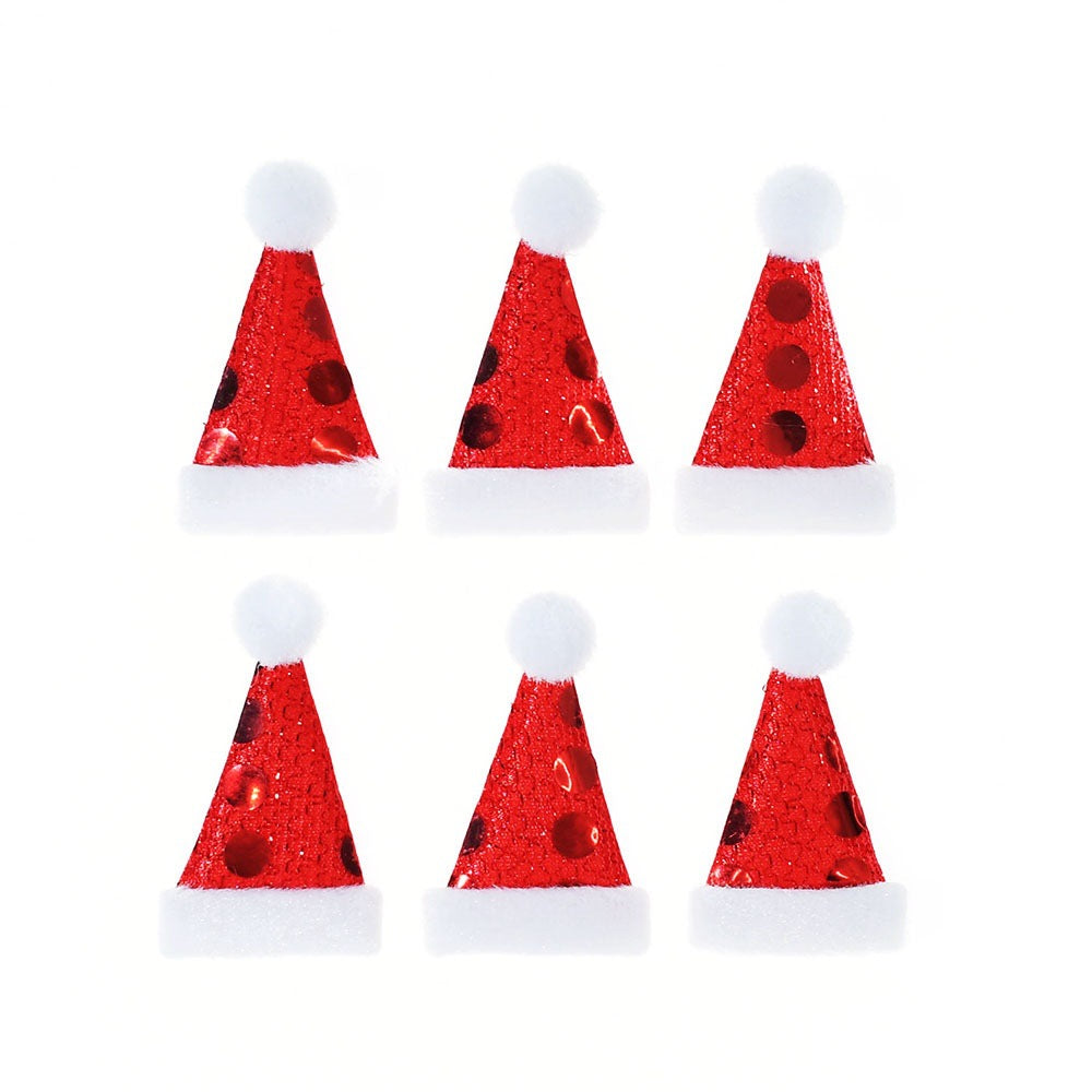 Wholesale 500pcs Padded Cute Christmas Hat 1.25" Embellishment - Red