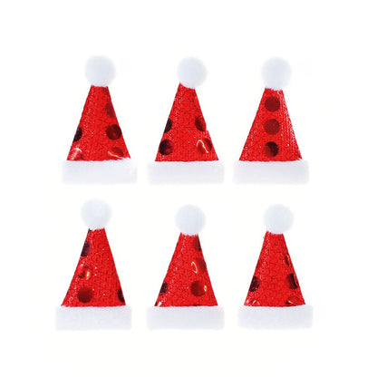 Wholesale 500pcs Padded Cute Christmas Hat 1.25" Embellishment - Red