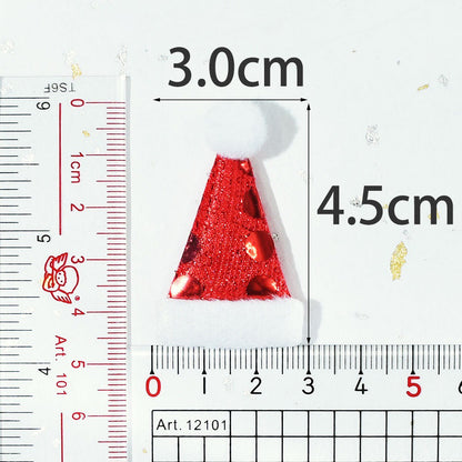 Wholesale 500pcs Padded Cute Christmas Hat 1.25" Embellishment - Red