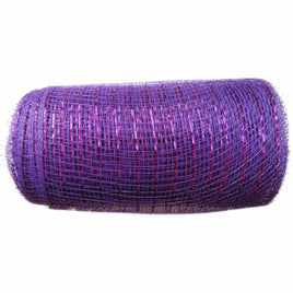 10 inch x 30 feet(10 Yards) Metallic Deco Poly Mesh Ribbon - Purple