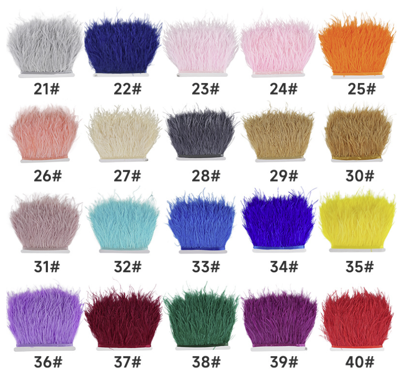 Wholesale Natural Ostrich Feathers Trims Fringe 5" wide -U PICK