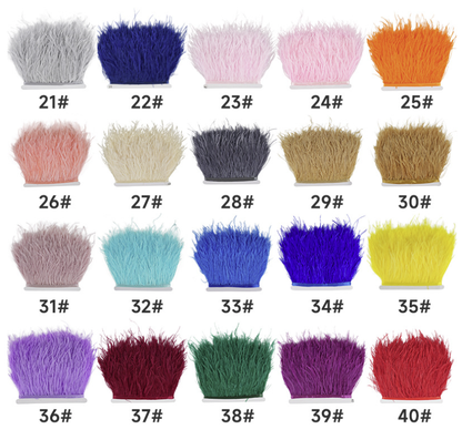Wholesale Natural Ostrich Feathers Trims Fringe 5" wide -U PICK