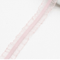 10 Yards 1" Organza Elastic Lace Trim,Pink