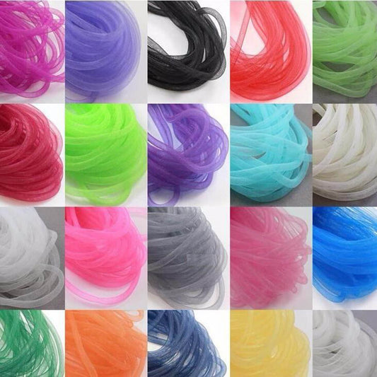 25y Deco Flex Tubing Ribbon 8mm Solid Color