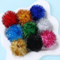 30 Glitter Tinsel Pom Poms（Inner Pom: 1.5" )- U Pick