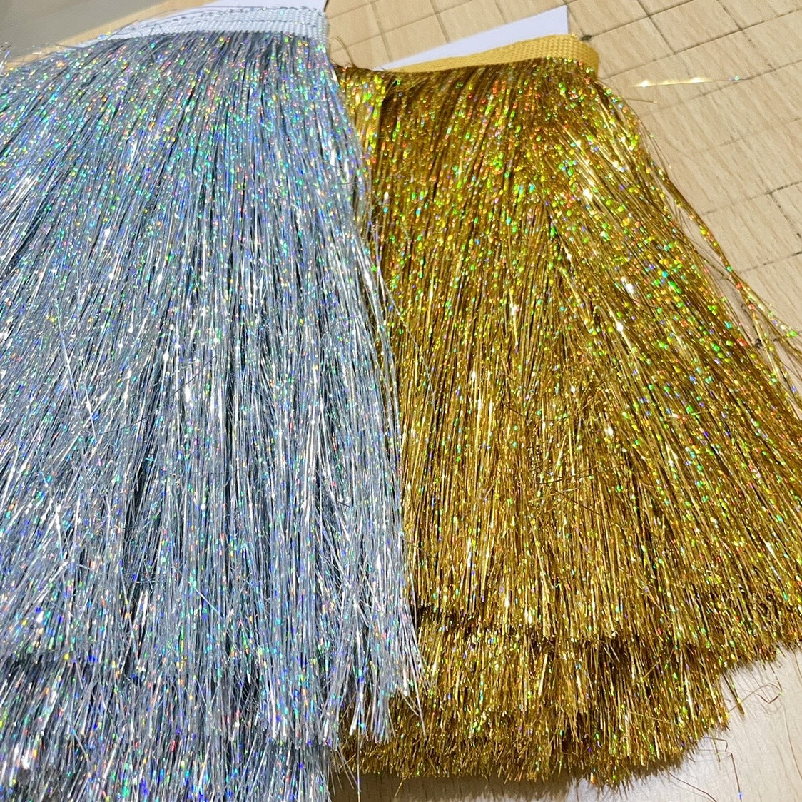100 yards Tinsel Fringe Trim 8 Inch  Wide For Karma Jacket U PICK