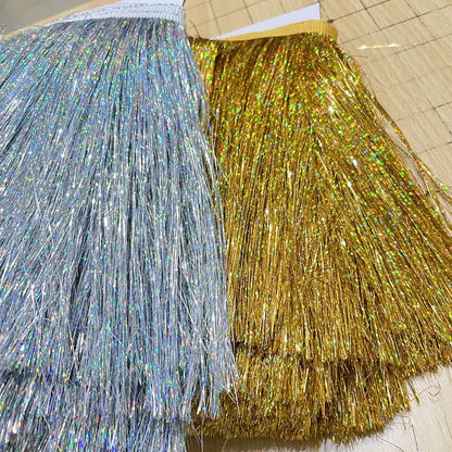 100 yards Tinsel Fringe Trim 8 Inch  Wide For Karma Jacket U PICK