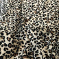 Velvet Sequins Stretch Fabric By The Yard 1 Yard Leopard