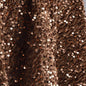 Velvet Sequins Stretch Fabric By The Yard 1 Yard Brown