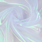 Two Tone Sheer Organza Fabric-Iridescent White
