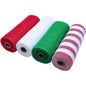 Metallic Poly Mesh Ribbon 10" for Christmas Decoration-4 Pack