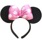 Handmade Mouse Ears Headband Polka Dots Bow-Bubble Pink Dots