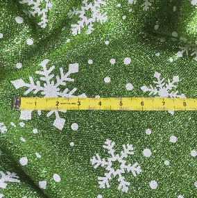 Sparkling Tinsel Lurex Fabric-Green