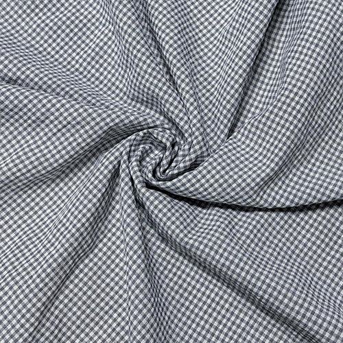 Gingham Fabric by The Yard 57" Wide 100% Cotton (1 Yard,Grey)