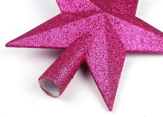1 Pack Glitter Star Tree Topper 10"-U Pick (20 colors)