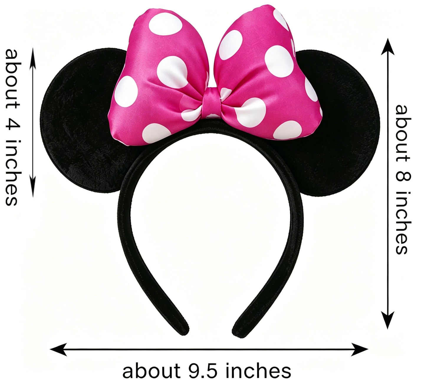 1 Pcs Handmade Ears Headband, Minnie Ears