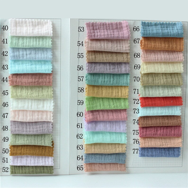YYCRAFT Cotton Gauze Fabric By the Yard-U PICK
