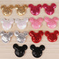 30 Padded Sequin Mouse Head Applique