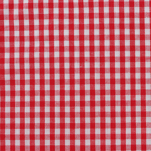 Gingham Fabric by The Yard 57" Wide 100% Cotton (1 Yard,Red)