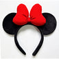 Handmade Mouse Ears Headband Polka Dots Bow-Solid Red