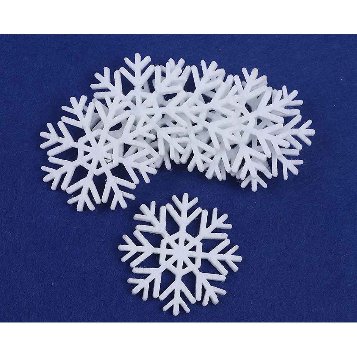 30pcs 2″ Felt Snowflake(3mm thick)