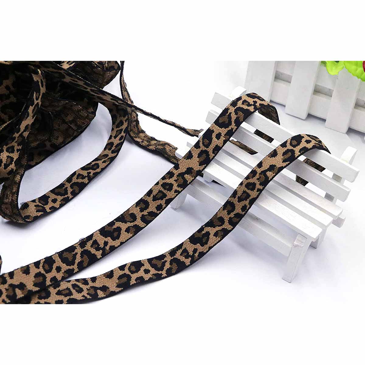 15y Leopard Animal Bra Strap Elastic Band Trim,3 Colors(5/8