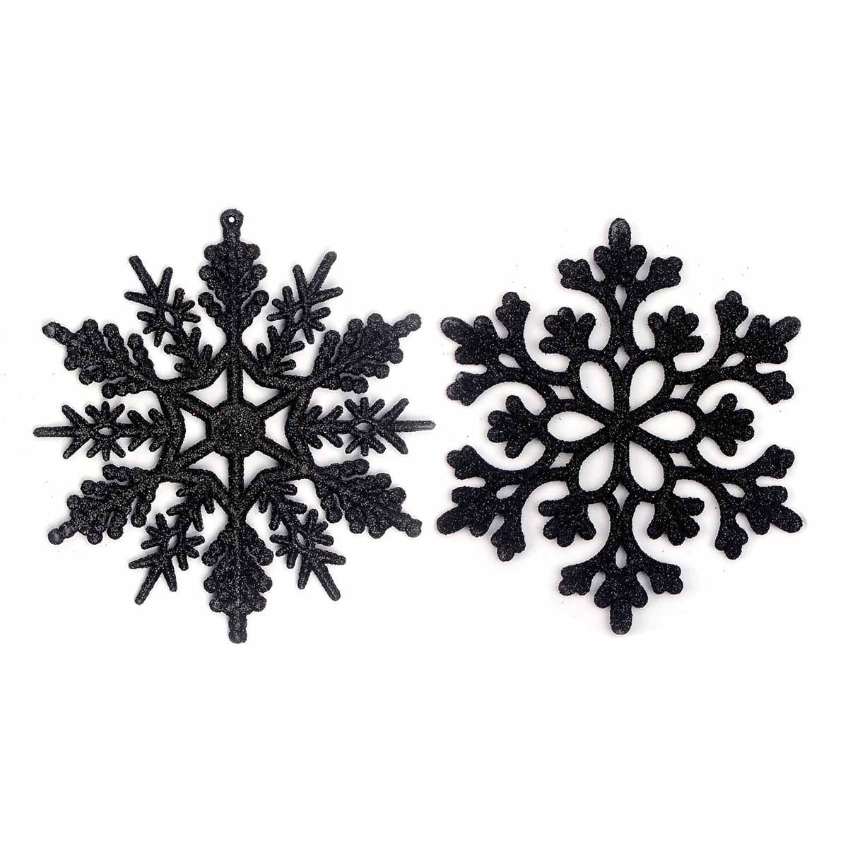 48pcs 3″ Glitter Snowflake Ornament