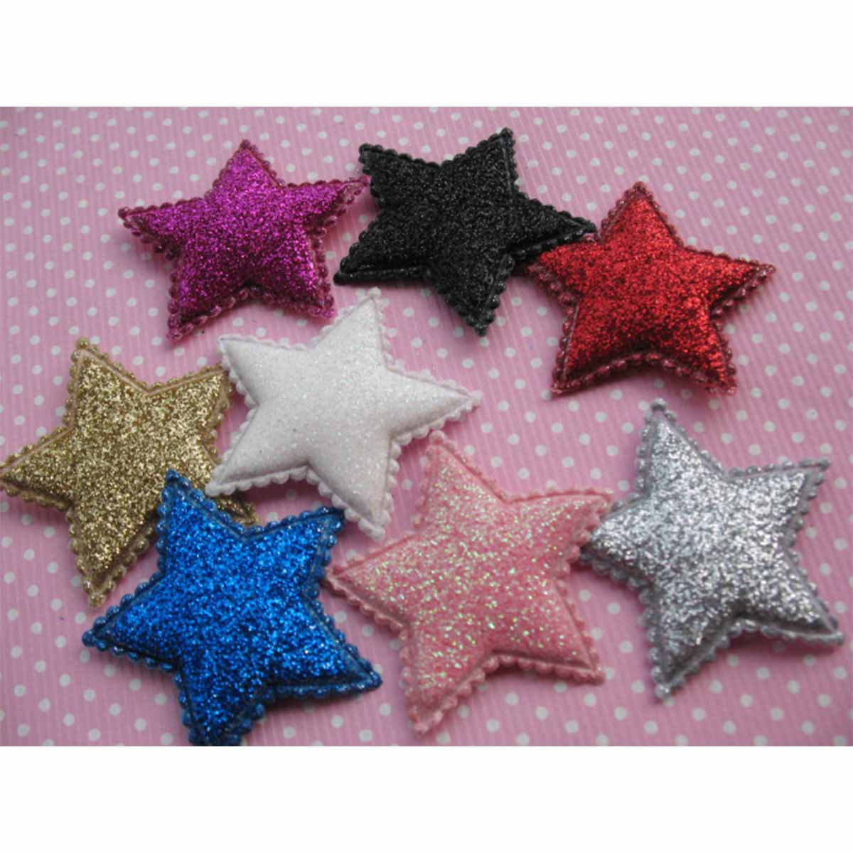 80 Glitter Star 1.5″ -8 Colors