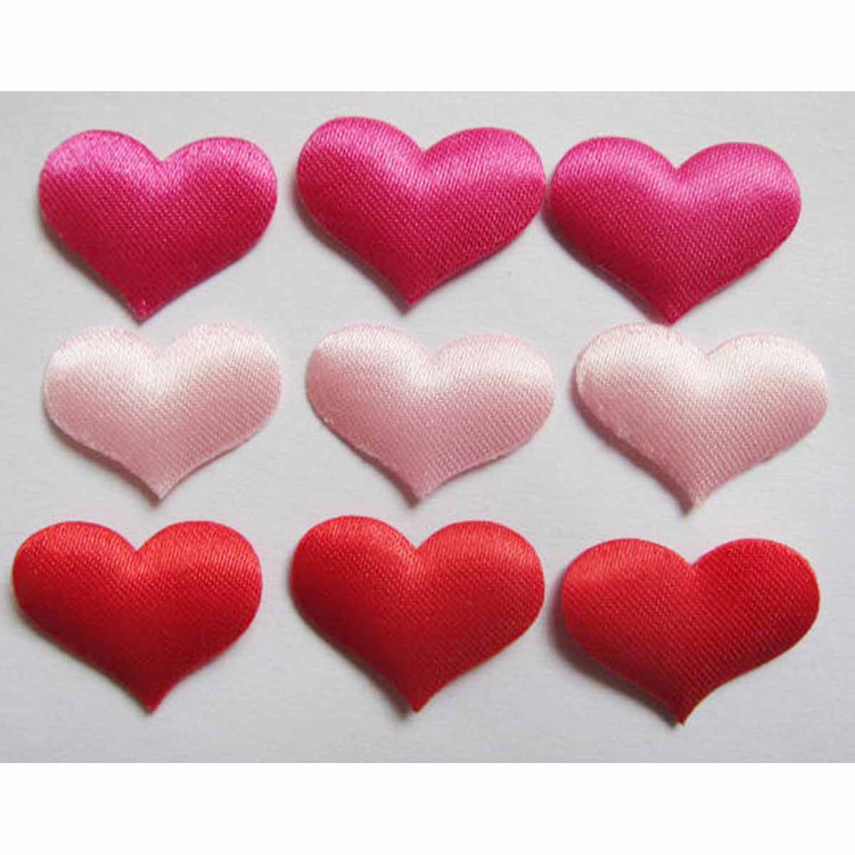 150 Satin Heart  0.75″- 3 Colors