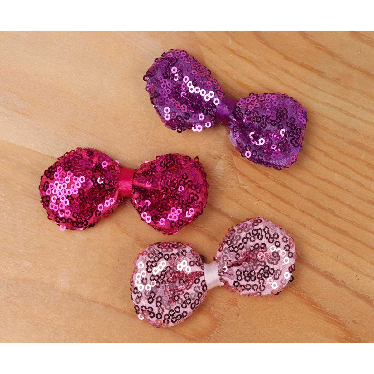 15 Sequin Hair Bow  3.25″-3 Color