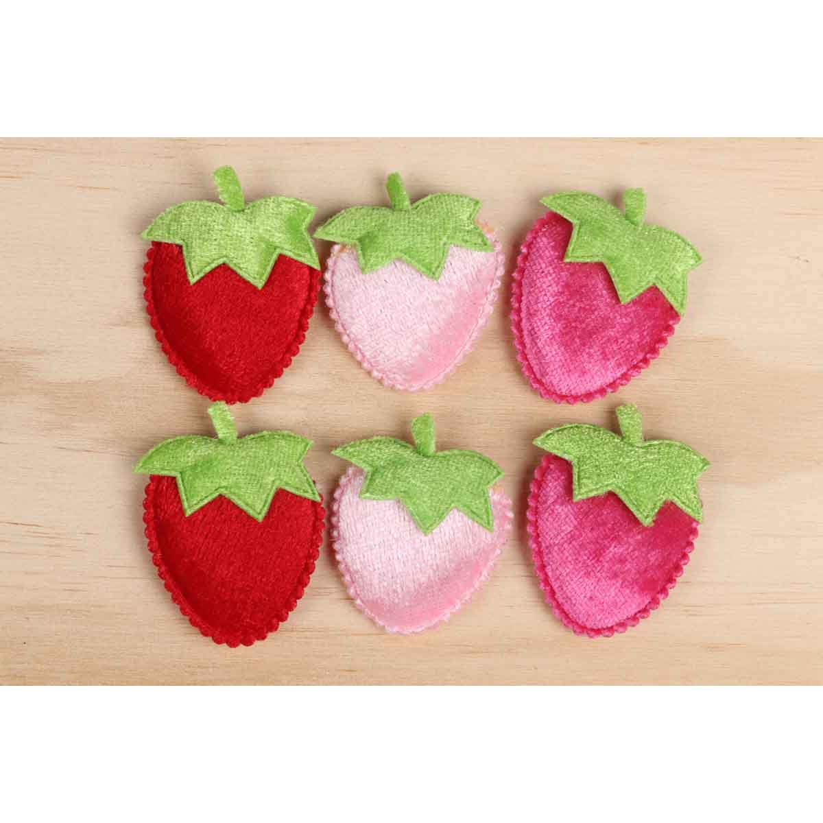 30 Padded Velvet Strawberry 1.25″-3 Colors