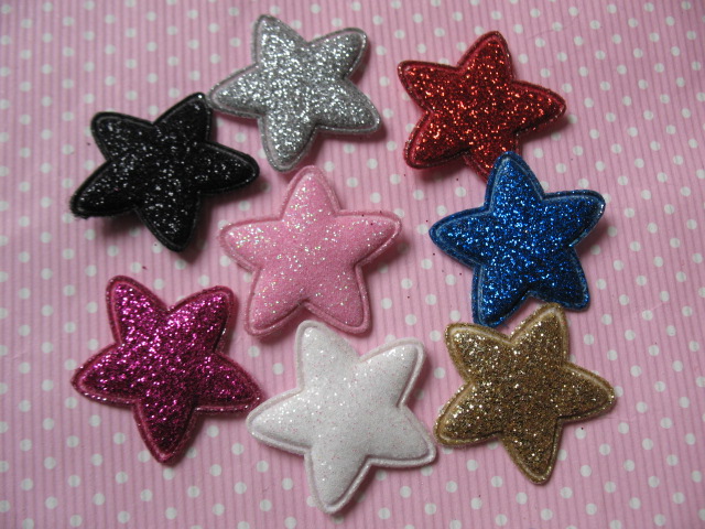 80 Glitter Star 1″ -8 Colors