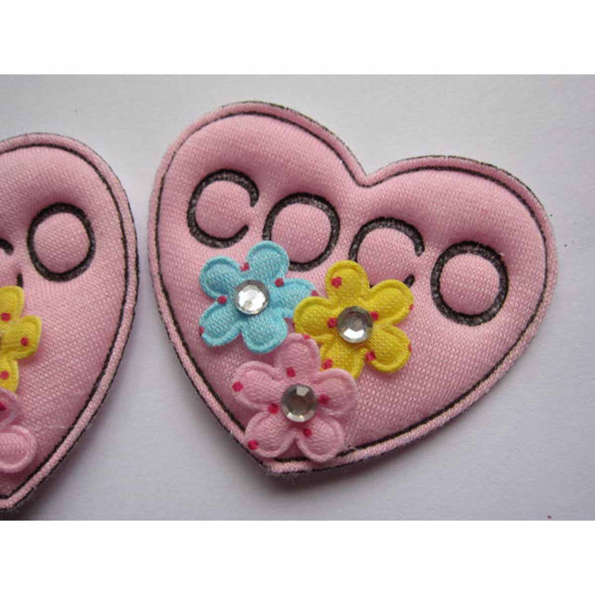 50 Large Padded Heart 2.5″-Pink