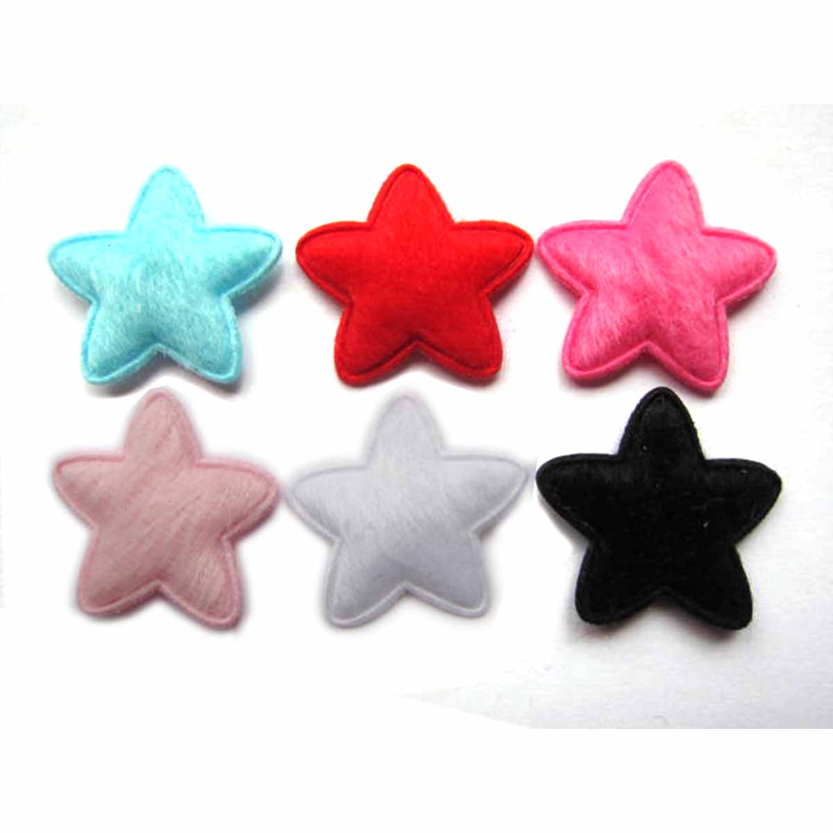 120 Padded Furry 1″ Star-6 Colors