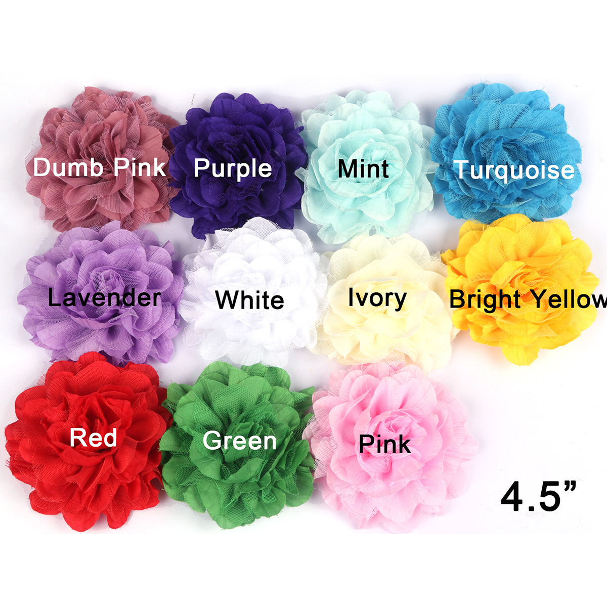 10pcs Large Puffy 4D Mesh Lace Flower 4.5″-U PICK D007