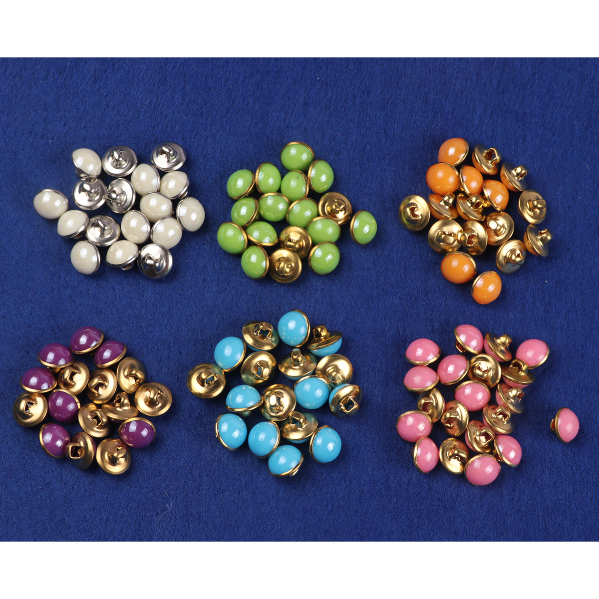 60pcs Plastic Rhinestones Resin Button 10mm-6 Colors BU09