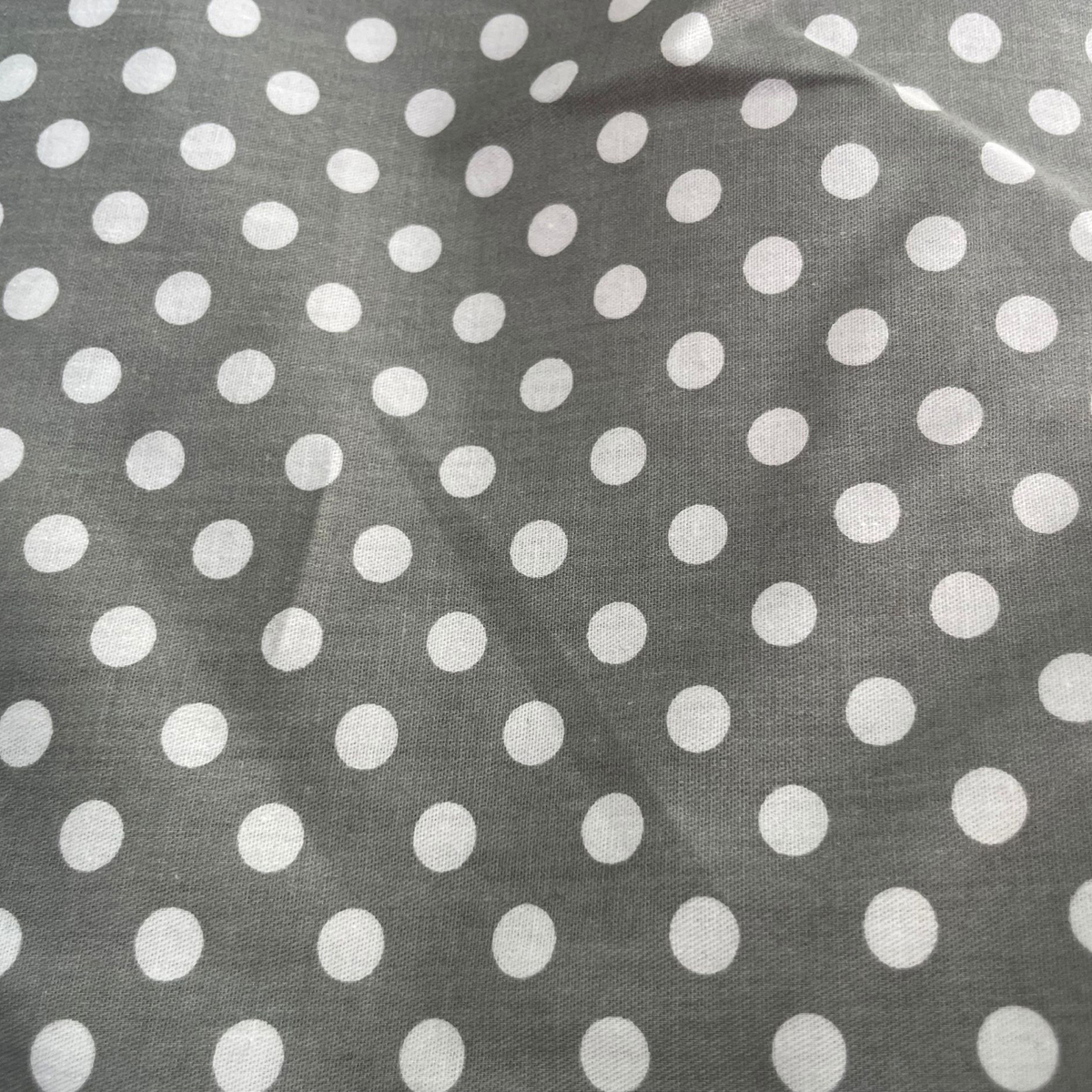 Polka Dots Cotton Fabric-Grey