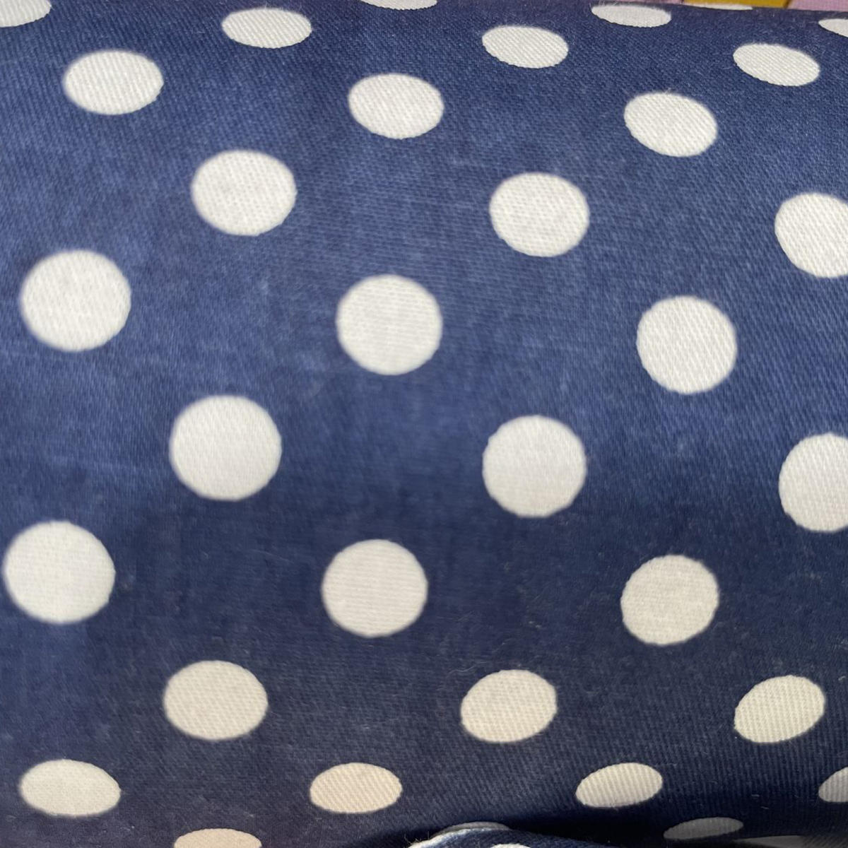 Polka Dots Cotton Fabric-Navy