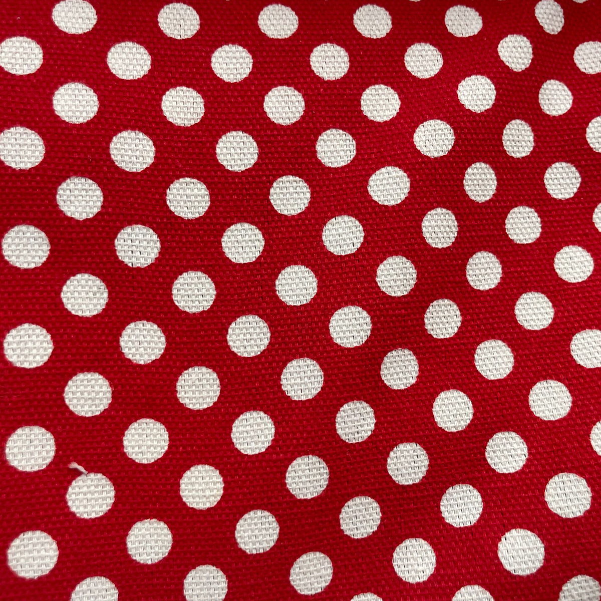 Polka Dots Canvas Fabric-Red