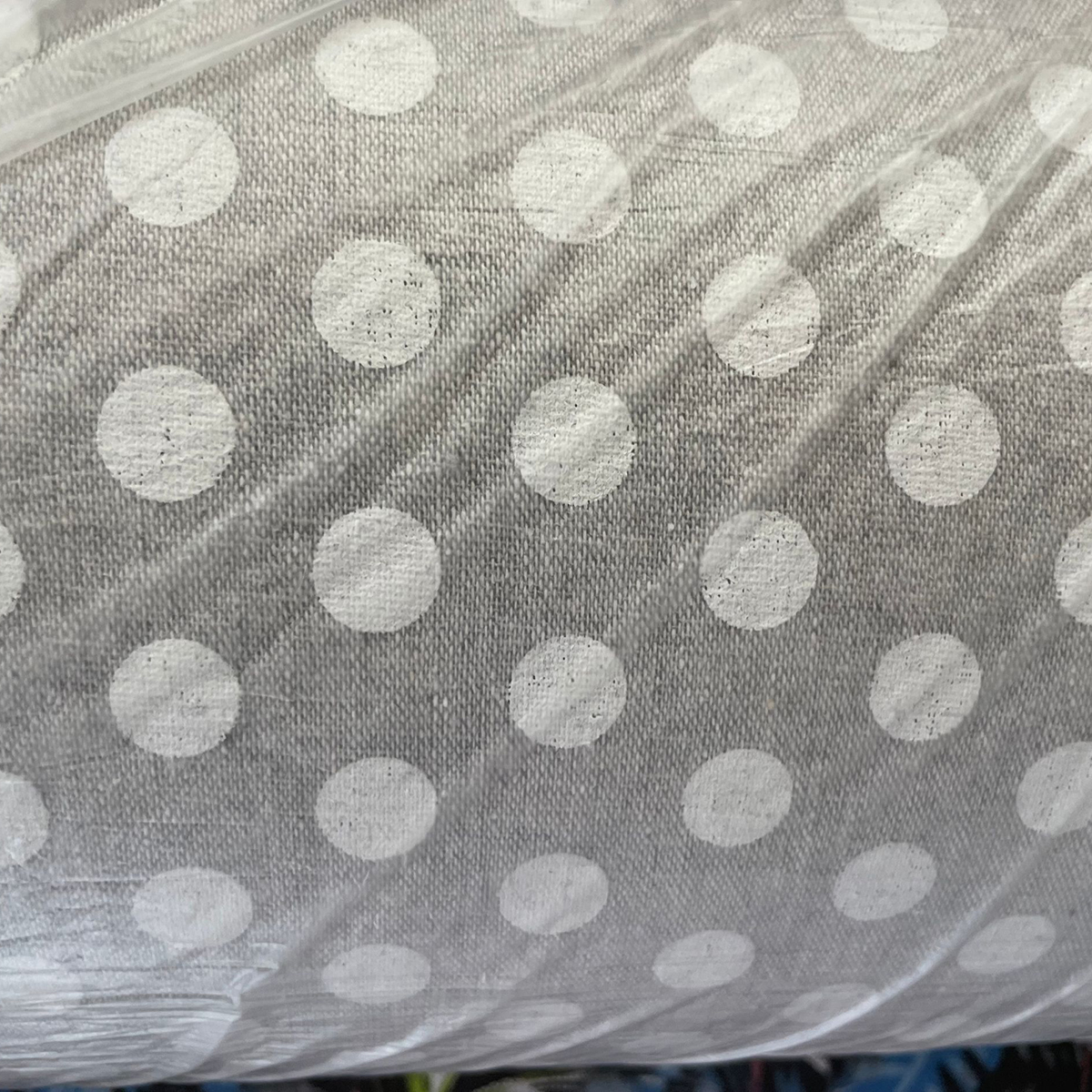 Polka Dots Canvas Fabric-Grey
